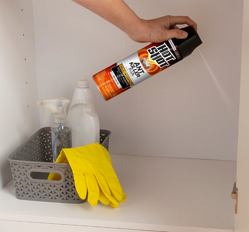 Hot Shot 4480-9 Ant Killer Plus, Liquid, Spray Application, 16 oz Aerosol Can