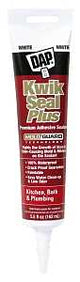 DAP 18526 Adhesive Sealant, White, 24 hr Curing, -20 to 180 deg F, 5.5 oz Tube