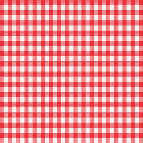 Magic Cover Red/White Checkered Vinyl Disposable Tablecloth 70 in. L X 52 in. W