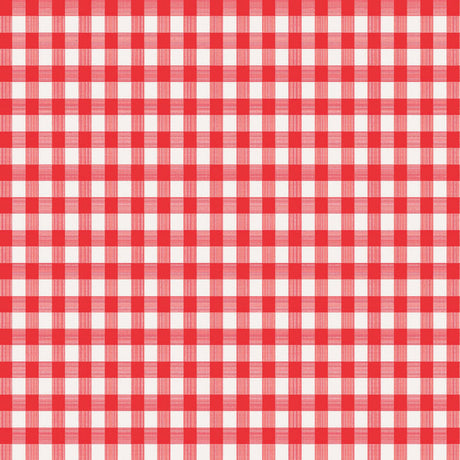 Magic Cover Red/White Checkered Vinyl Disposable Tablecloth 90 in. L X 52 in. W