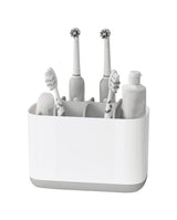 Joseph Joseph Light Gray/White Plastic Toothbrush Holder