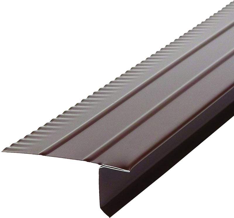 Amerimax 5504519120 Roof Edge, 10 ft L, 2.33 in W, 1-1/2 in H, Aluminum, Brown, Pack of 50