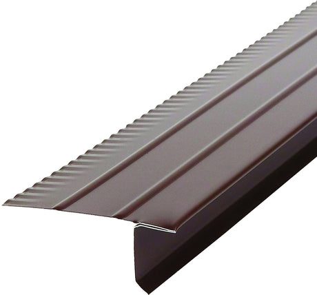 Amerimax 5504519120 Roof Edge, 10 ft L, 2.33 in W, 1-1/2 in H, Aluminum, Brown, Pack of 50