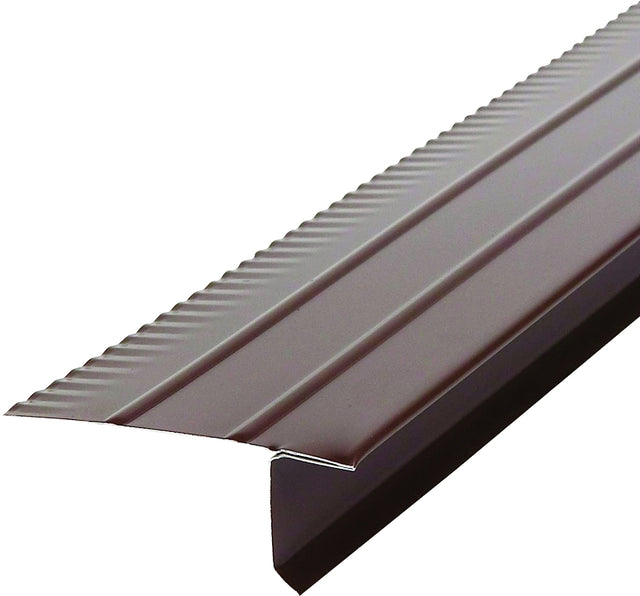 Amerimax 5504519120 Roof Edge, 10 ft L, 2.33 in W, 1-1/2 in H, Aluminum, Brown, Pack of 50