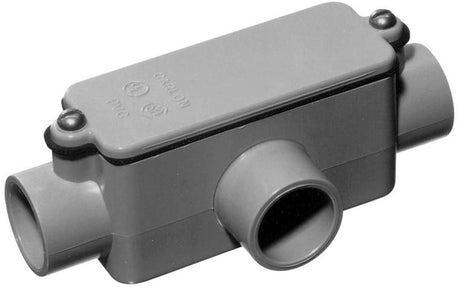Carlon E983H-CAR Conduit Body, IMC, Rigid, 1-1/2 in Hub, 8-21/32 in OAL, PVC, Gray