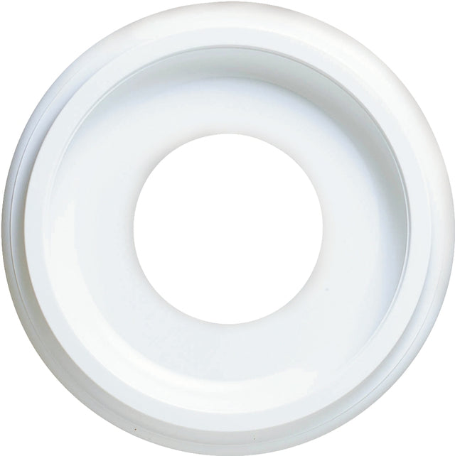 Westinghouse 7703700 Ceiling Medallion, 9-3/4 in Dia, 9-3/4 in L, Plastic, White, For: Ceiling Fans, Lighting Fixtures