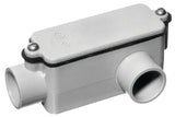 Carlon E984E-CTN Conduit Body, 3/4 in Hub, 6-9/32 in OAL, PVC, Gray