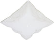 Westinghouse 8180000 Light Diffuser, 1-1/2 in H, Square, Glass, White, Pack of 10