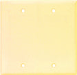 Eaton Cooper Wiring 2137V-BOX Wallplate, 4-1/2 in L, 4.56 in W, 0.08 in Thick, 2 -Gang, Thermoset, Ivory