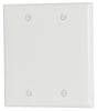 Eaton Cooper Wiring 2137W-BOX Wallplate, 4-1/2 in L, 4.56 in W, 0.08 in Thick, 2 -Gang, Thermoset, White