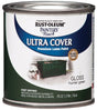Rust-Oleum 1938730 Enamel Paint, Water Base, Gloss Sheen, Hunter Green, 0.5 pt, Can, 120 sq-ft Coverage Area