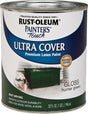 Rust-Oleum 1938502 Enamel Paint, Water Base, Gloss Sheen, Hunter Green, 1 qt, Can, 120 sq-ft Coverage Area