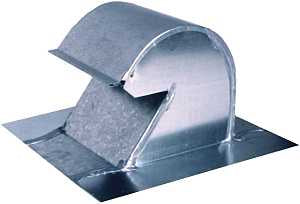 Master Flow GNV4 Gooseneck Vent, 4-1/8 in OAL, 6-1/2 in OAW, Steel, Mill, Galvanized