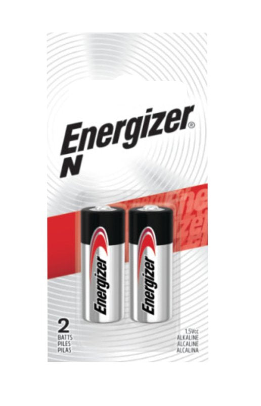 Energizer E90 Series E90BP-2 Battery, 1.5 V Battery, 1 Ah, Alkaline, Manganese Dioxide, Zinc
