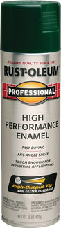 Rust-Oleum 7538838 Professional Enamel Spray Paint, Gloss, Hunter Green, 15 oz Can