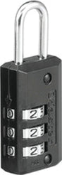 Master Lock 646T Padlock, 1/8 in Dia Shackle, 11/16 in H Shackle, Steel Shackle, Zinc Body, 13/16 in W Body