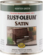 Rust-Oleum 7732502 Enamel Paint, Satin Sheen, Hunter Green, 1 qt, Can, 60 to 100 sq-ft/qt Coverage Area