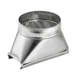 Lambro 122 Range Hood Transition, Round, 3-1/4 in W to 6 in Dia x 10 in L Dimensions, Aluminum