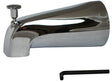 Plumb Pak PP825-38 Bathtub Spout, 16.93 in L, 4-3/8 in W, 8 in H, 3/4 in Connection, IPS, Zinc, Chrome Plated