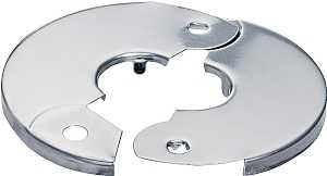 Plumb Pak PP857-2 Floor and Ceiling Plate, 3-1/2 in OD, For: 3/8 in IPS Pipes, Chrome