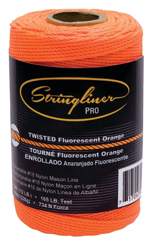 Stringliner Pro Series 35406 Construction Line, #18 Dia, 540 ft L, 165 ...