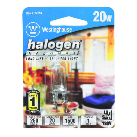 Westinghouse 20 W T4 Decorative Halogen Bulb 200 lm White 1 pk