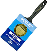 Wooster Z1120-4 Paint Brush, 4 in W, 3-3/16 in L Bristle, China Bristle, Varnish Handle