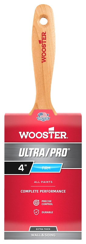 Wooster 4173-4 Paint Brush, 4 in W, 3-15/16 in L Bristle, Nylon/Polyester Bristle