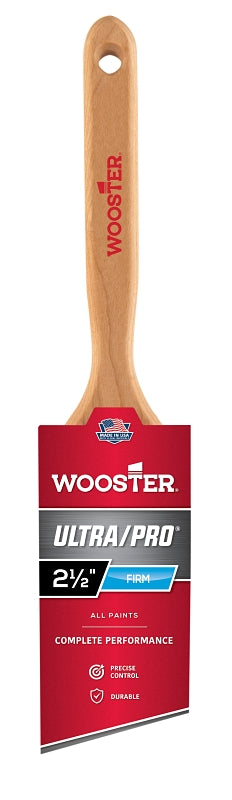 Wooster 4174-2-1/2 Paint Brush, 2-1/2 in W, 2-15/16 in L Bristle, Nylon/Polyester Bristle, Sash Handle