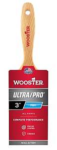 Wooster 4176-3 Paint Brush, 3 in W, 3-3/16 in L Bristle, Nylon/Polyester Bristle, Varnish Handle