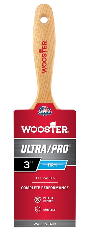 Wooster 4176-3 Paint Brush, 3 in W, 3-3/16 in L Bristle, Nylon/Polyester Bristle, Varnish Handle