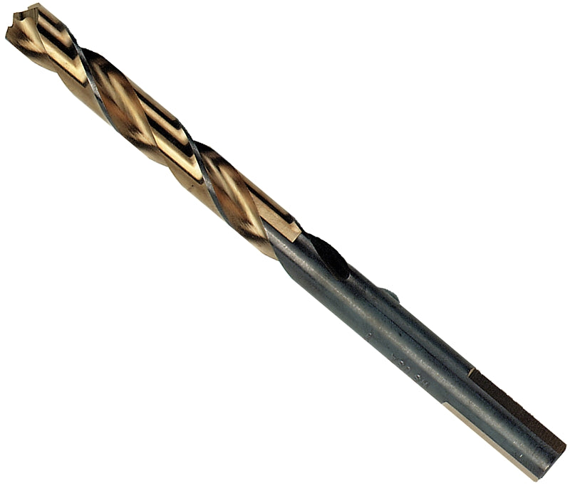 Irwin 73627 Jobber Drill Bit, 27/64 in Dia, 5-3/8 in OAL, Spiral Flute, 27/64 in Dia Shank, Reduced Shank