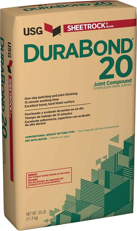 USG Durabond 380581 Joint Compound, Powder, White, 25 lb