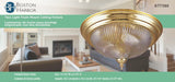 Boston Harbor F51BB02-10193L Two Light Flush Mount Ceiling Fixture, 120 V, 60 W, 2-Lamp, A19 or CFL Lamp