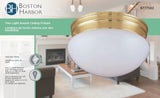 Boston Harbor F14BB02-8005-3L Two Light Round Ceiling Fixture, 120 V, 60 W, 2-Lamp, A19 or CFL Lamp