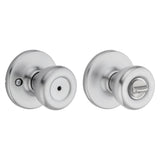 Kwikset 300T26DRCLRCSBX Privacy Door Knob, Satin Chrome