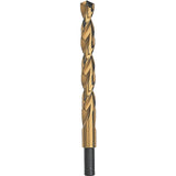 DEWALT DW1332 Jobber Drill Bit, 1/2 in Dia, 6 in OAL, Parabolic Flute, 3/8 in Dia Shank, Reduced Shank
