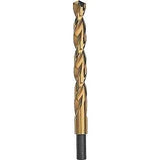 DEWALT DW1332 Jobber Drill Bit, 1/2 in Dia, 6 in OAL, Parabolic Flute, 3/8 in Dia Shank, Reduced Shank