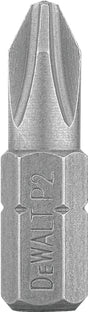 DEWALT DW2002 Insert Bit Tip, #2 Drive, Phillips Drive, 1/4 in Shank, Hex Shank, 1 in L, Tool Steel