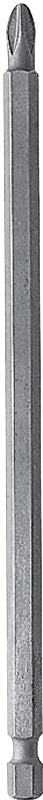 DEWALT DW2062 Power Bit, #2 Drive, Phillips Drive, 1/4 in Shank, Hex Shank, 6 in L, Steel