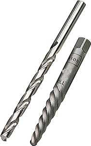 Irwin 53701 Series Extractor and Drill Bit Set, Specifications: #1 Shank, 1/4 In Drill Bit, Standard Shank, HSS