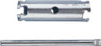 ProSource PMB-501-3L Basket Strainer Wrench, 1-1/4 in Head, 4 in L, Steel, Zinc Plated