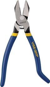 Irwin 2078909 Iron Workers Plier, 9 in OAL, Blue/Yellow Handle, Cushion Grip Handle, 7/25 in W Jaw, 1-1/2 in L Jaw