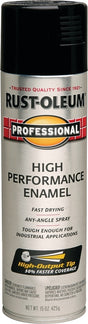 Rust-Oleum 7579838 Professional Enamel Spray Paint, Gloss, Black, 15 oz Can