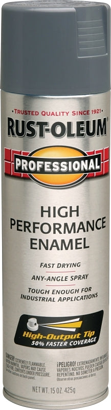 Rust-Oleum 7587838 Professional Enamel Spray Paint, Gloss, Dark Machine Gray, 15 oz Can