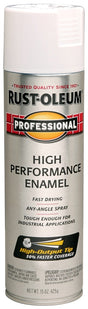 Rust-Oleum 7592838 Professional Enamel Spray Paint, Gloss, White, 15 oz Can