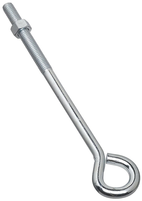 National Hardware N221-333 Eye Bolt, 1/2-13 Thread, 3-3/4 in L Thread, 1 in ID Dia Eye, 8.14 in L Shank, Steel, Zinc, Pack of 10
