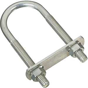 National Hardware N222-133 U-Bolt, 3-3/4 in L Inside, 1-3/8 in W Inside, 5/16-18 Thread, 2-1/4 in L Thread, Steel, Zinc, Pack of 5