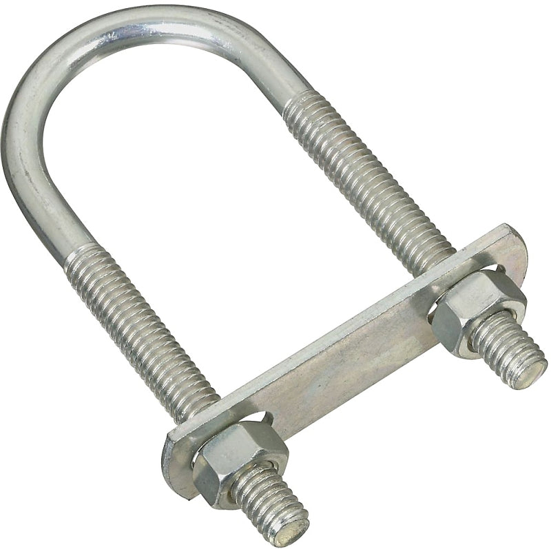 National Hardware N222-133 U-Bolt, 3-3/4 in L Inside, 1-3/8 in W Inside, 5/16-18 Thread, 2-1/4 in L Thread, Steel, Zinc, Pack of 5