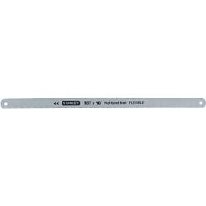 STANLEY 15-808A Hacksaw Blade, 10 in L, 18 TPI, Steel Cutting Edge